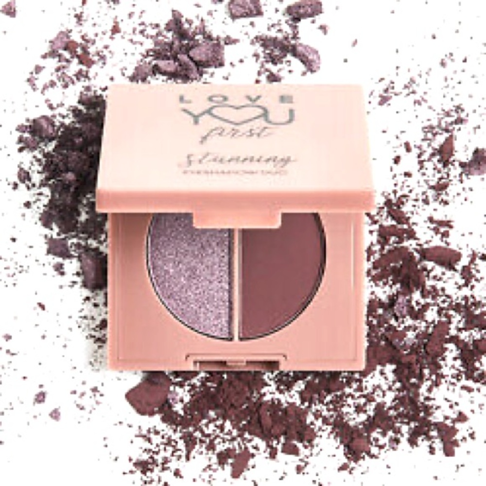 NEW! “lilac & blackberry” Love You First Duo Eyeshadow Compact with Mirror